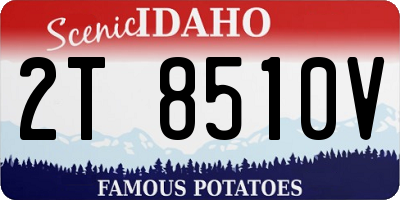 ID license plate 2T8510V