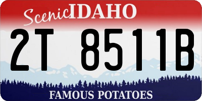 ID license plate 2T8511B