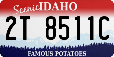 ID license plate 2T8511C