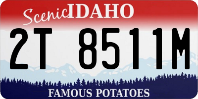 ID license plate 2T8511M