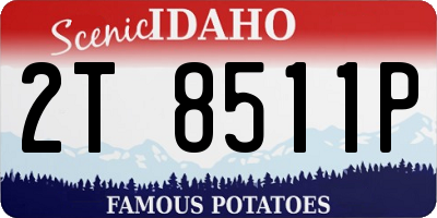 ID license plate 2T8511P