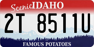 ID license plate 2T8511U