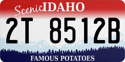 ID license plate 2T8512B