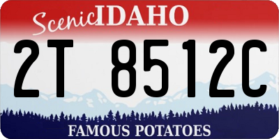 ID license plate 2T8512C