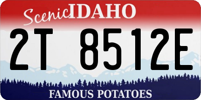 ID license plate 2T8512E