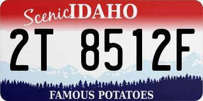 ID license plate 2T8512F
