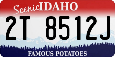 ID license plate 2T8512J
