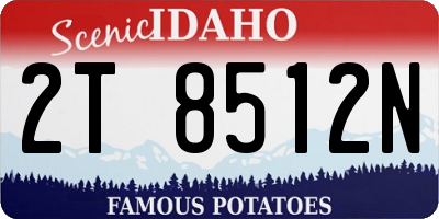ID license plate 2T8512N