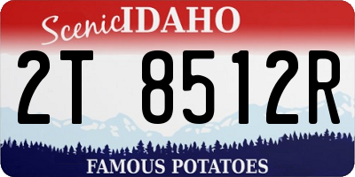 ID license plate 2T8512R