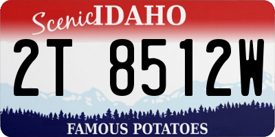 ID license plate 2T8512W