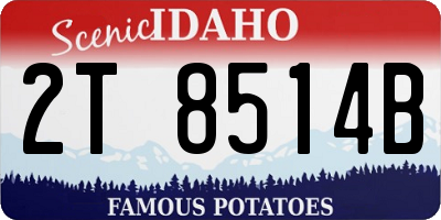 ID license plate 2T8514B