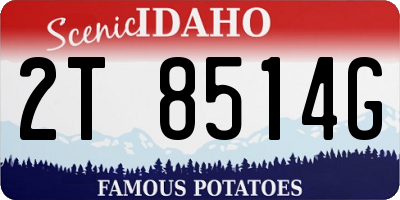 ID license plate 2T8514G