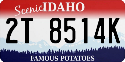 ID license plate 2T8514K