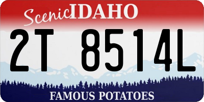 ID license plate 2T8514L