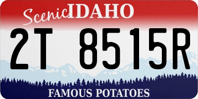 ID license plate 2T8515R