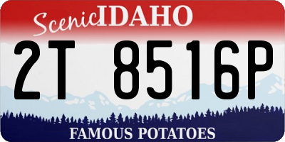 ID license plate 2T8516P