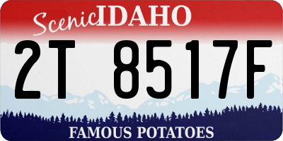 ID license plate 2T8517F