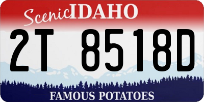 ID license plate 2T8518D