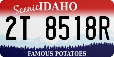 ID license plate 2T8518R