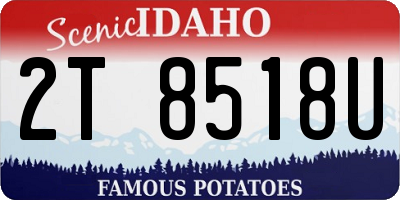 ID license plate 2T8518U