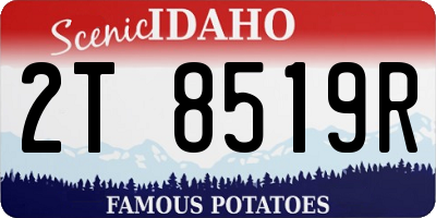 ID license plate 2T8519R