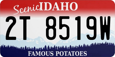 ID license plate 2T8519W