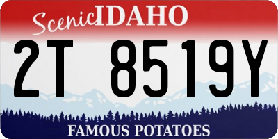 ID license plate 2T8519Y