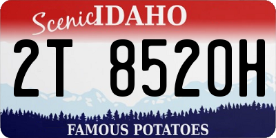 ID license plate 2T8520H