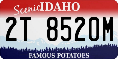 ID license plate 2T8520M