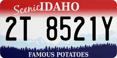 ID license plate 2T8521Y