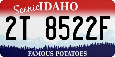 ID license plate 2T8522F