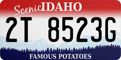 ID license plate 2T8523G