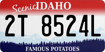 ID license plate 2T8524L