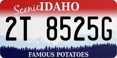 ID license plate 2T8525G