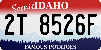 ID license plate 2T8526F