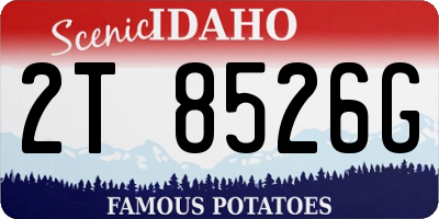 ID license plate 2T8526G