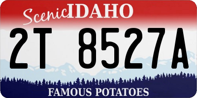 ID license plate 2T8527A