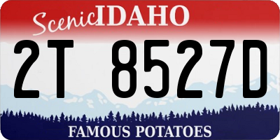 ID license plate 2T8527D