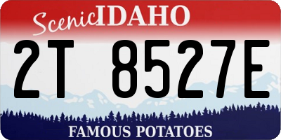 ID license plate 2T8527E