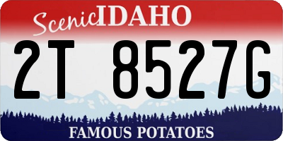 ID license plate 2T8527G