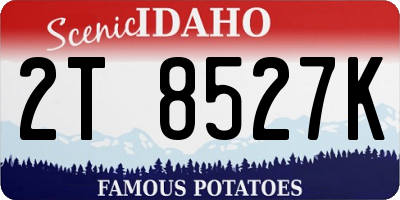 ID license plate 2T8527K