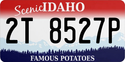 ID license plate 2T8527P