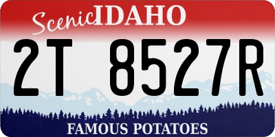 ID license plate 2T8527R