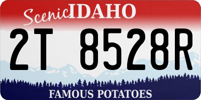 ID license plate 2T8528R