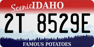 ID license plate 2T8529E