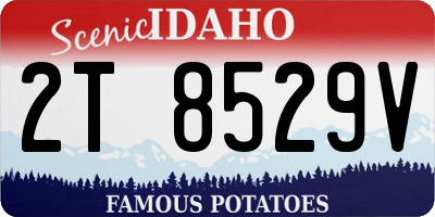 ID license plate 2T8529V