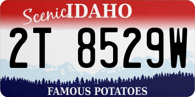 ID license plate 2T8529W