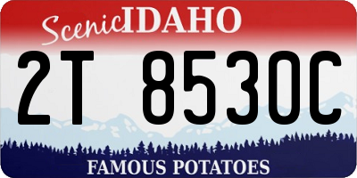 ID license plate 2T8530C