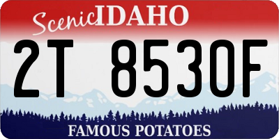 ID license plate 2T8530F