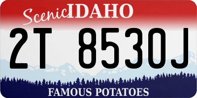 ID license plate 2T8530J